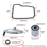 Transmission 4WD Filter Kit with Deep Pan for 1999-UP 545RFE 65RFE 66RFE 68RFE